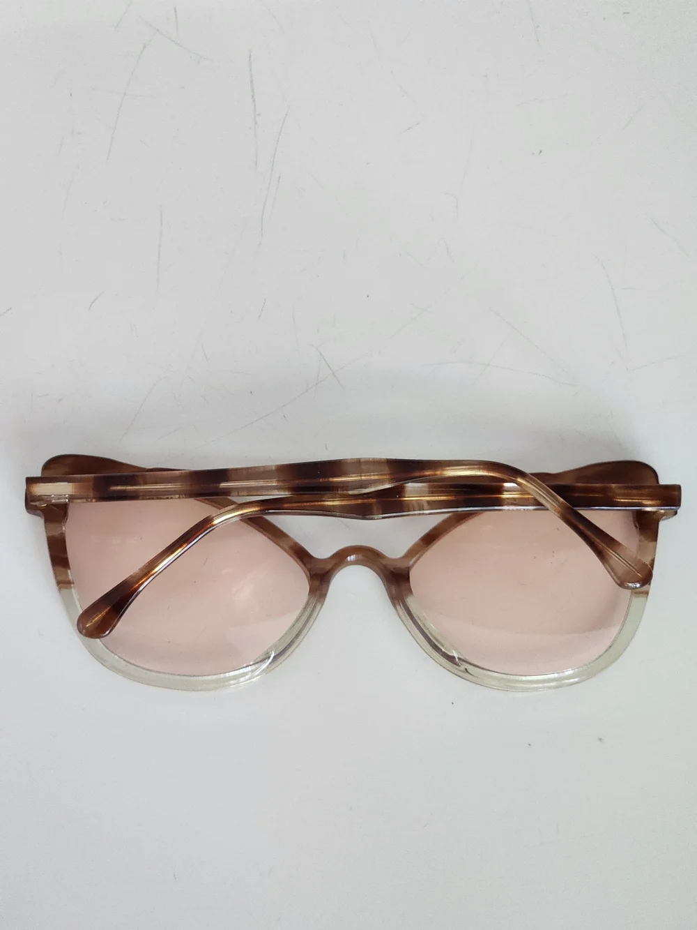 CIBELLE Cat‎ Eye Tortoiseshell Sunglasses Pink Gradient Lenses Handmade In Italy